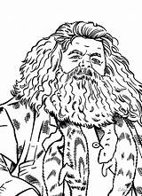 Coloring Hagrid Rubeus sketch template