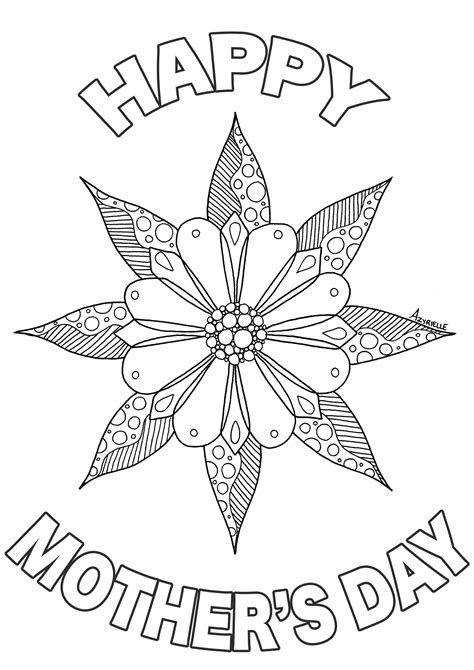 flower  mothers day coloring page coloring pages