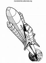 Shuttle Spaceship Spatiale Navette Spazio Coloriages sketch template