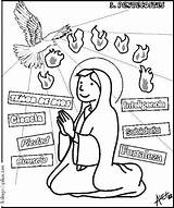 Santo Espiritu Frutos Pentecostes sketch template