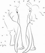 Elephant Connect Dots Dot Adult Kids Pdf sketch template