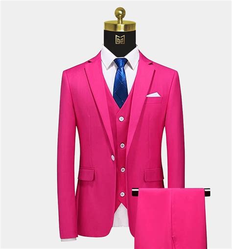 mens hot pink suit  piece gentlemans guru pink suit prom