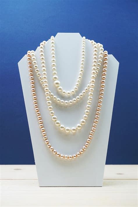 display  beautiful pearl necklace stock image image  pearls love