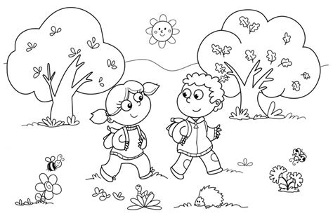 printable coloring pages  kindergarten home family