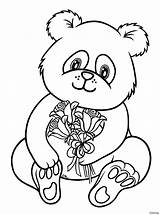 Panda Cartoon Baby Drawing Coloring Printable Pages Cute Getdrawings sketch template