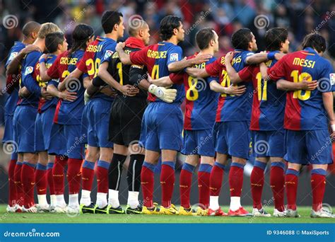 fc barcelona team editorial stock photo image