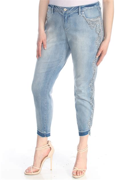 Jessica Simpson 89 Womens New 1029 Blue Ankle Skinny Jeans 33 Waist