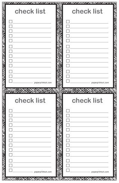 images   printable blank checklist  printable
