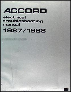 honda accord electrical troubleshooting manual original