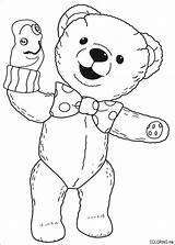 Coloring Pages Teddy Puppet sketch template