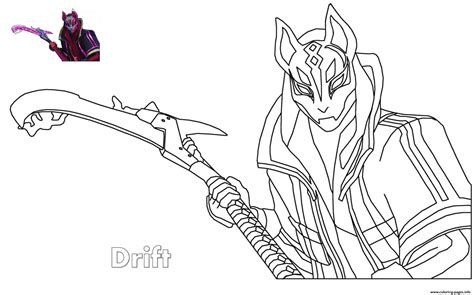 fortnite coloring pages drift printable cartoon coloring pages cool