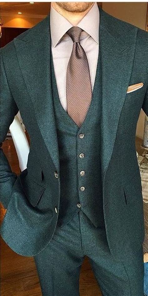 latest coat pant designs green tweed suits men slim fit