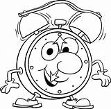Clock Coloring Pages Alarm Cartoon Walking Funny Character Color Kids Para Time Coloringpagesonly Clipart Intervals Minute Colorear Despertador Clocks Printable sketch template