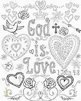 Coloring Pages Christian Valentine Printable Valentines Divyajanani sketch template