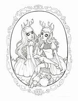 Coloring Pages Grimm Fairy Adult Tales Adults Deviantart Lesbian Deer Book Colouring Choose Board sketch template
