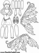 Paper Fairy Puppet Puppets Coloring Color Dolls Pages Jointed Crafts Pheemcfaddell Fairies Cut Wren Colouring Toys Choose Board Books Adult sketch template