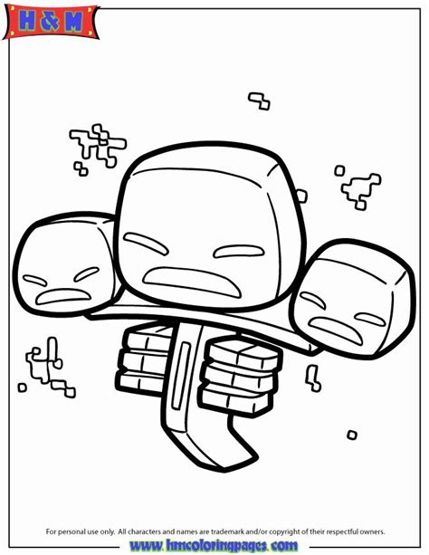 wither skeleton coloring page
