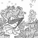 Coloring Mermaid Pages Paradise Books Mermaids Book Klette Denyse Cleverpedia Artist Getcolorings sketch template