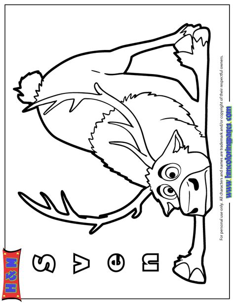 sven coloring pages sven  reindeer coloring page girls bible