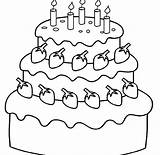 Coloring Pages Cake Birthday Printable Choose Board Print Kids Colouring sketch template