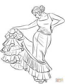spanish dancer coloring page  printable coloring pages