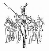 Drum Major Marching Band Clipart Clip Coloring Cliparts School High Parade Library Pages Cartoon Sketch Drums People Majors Music Collection sketch template