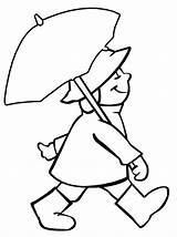 Coloring Umbrella Rain Pages Kids Drawing Kid Walking Animations Classroom Colouring Boy Colour Line Time Story Bulletin Clipart Clip Gif sketch template