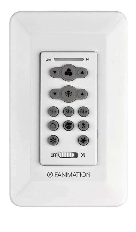 fanimation twd dc reversible fan  light wall remote control