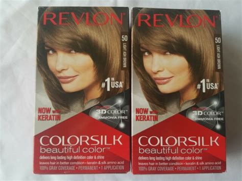 2 Boxes Revlon Colorsilk Beautiful Color Permanent Hair Dye 50 Light