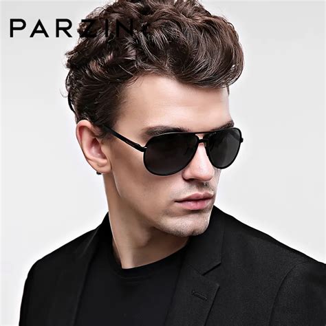 Parzin Brand Cool Men S Pilot Sunglasses Top Quality Alloy Frame