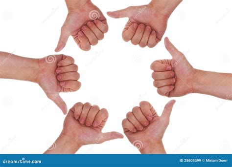 lot  hands  thumbs  making  circle stock image image