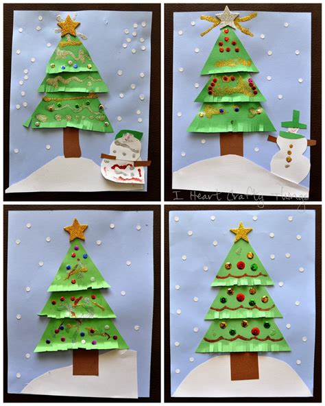 kids christmas tree craft  heart crafty