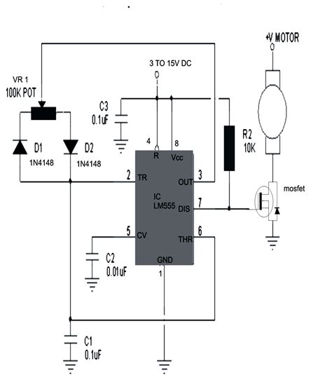 simple dc motor speed controller circuit