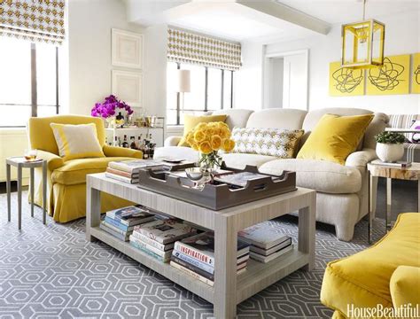 contemporary yellow  gray living room contemporary living room