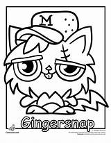 Monsters Coloring Moshi Colouring Pages Monster Gingersnap Moshling Print Waldo Singing Printable Color Popular Getdrawings Getcolorings sketch template