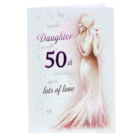 Buy 50th Birthday Card Daughter Lots Of Love For Gbp 1 79 Card