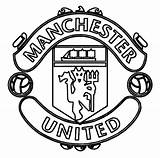 Manchester United Logo Pages Coloring Soccer Print Football Badge Sheets Visit Ea sketch template