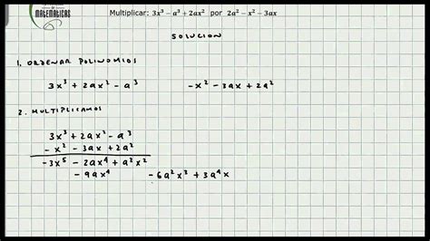 Ejercicio Multiplicacion De Polinomios Algebra General