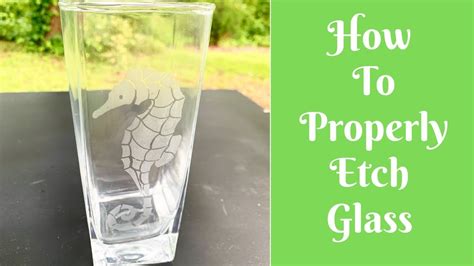 Everyday Crafting How To Properly Etch Glass With Armour Etch Youtube