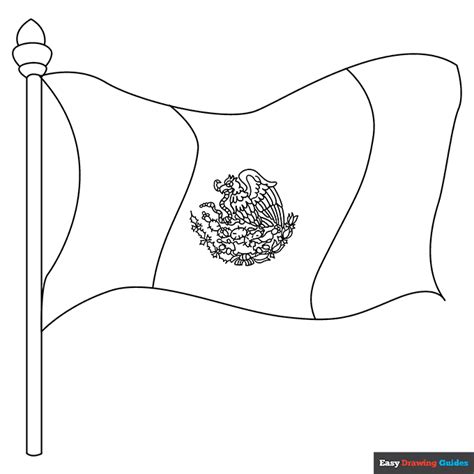 mexican flag coloring page easy drawing guides