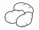 Potato Potatoes Outline Drawing Coloring Easy Blackline Foodhero Illustrations Choose sketch template