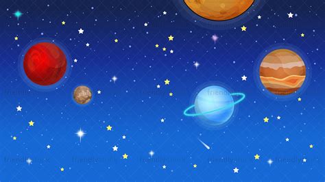 outer space background cartoon clipart vector friendlystock