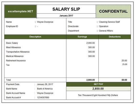 payslip template word excel  templates payroll payroll