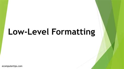 level formatting explained