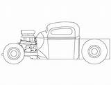 Rat Rod Rods Embroidery sketch template