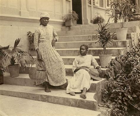 A Jamaican Woman And Girl Circa 1870 Via Vintage Jamaica Images