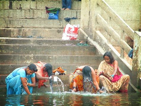 women bathing ghat