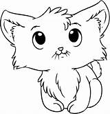 Kitten Coloring Pages Cute Printable Kids sketch template