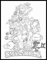 Kirby Samus Colorear Personnages Colouring Gratuitement 123dessins Malbücher Farben Malbögen Zeichnungen Sketchite Brawl sketch template