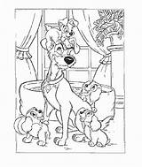 Lady Tramp Coloring Pages Disney Kids Picgifs Colouring Fun Coloringpages1001 Recognition Develop Creativity Ages Skills Focus Motor Way Color Coloringhome sketch template